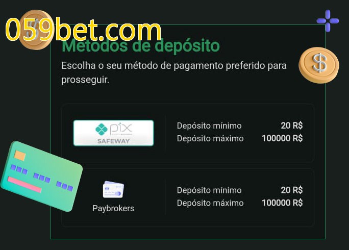 O cassino 059bet.combet oferece uma grande variedade de métodos de pagamento